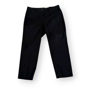 Talbots Womens Pants Black Size 8 The Perfect Crop Curvy Cotton Blend Stretch